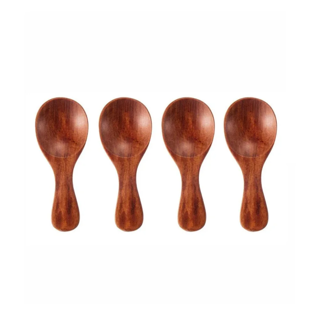 Lotus Wood Wooden Spoon Ice Cream Wooden Short Handle Mini Tea Spoon Wide Mouth Tea Dessert Kitchen wooden spoon