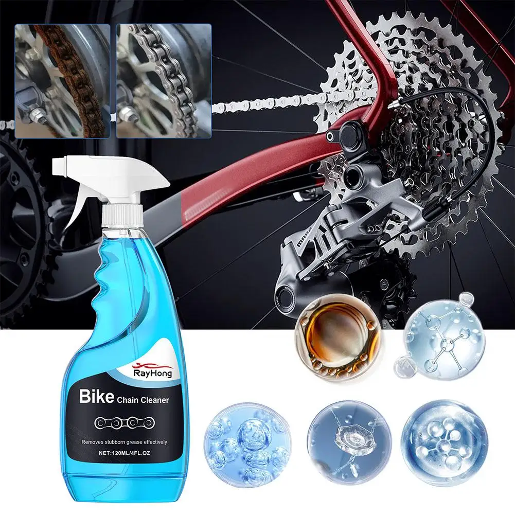 

Cleaning Spray For Anti-rust Bicycle Chain Lubrication And Anti-friction Multifunctional 120ml Portable Cleaning Agent Tool G7V1