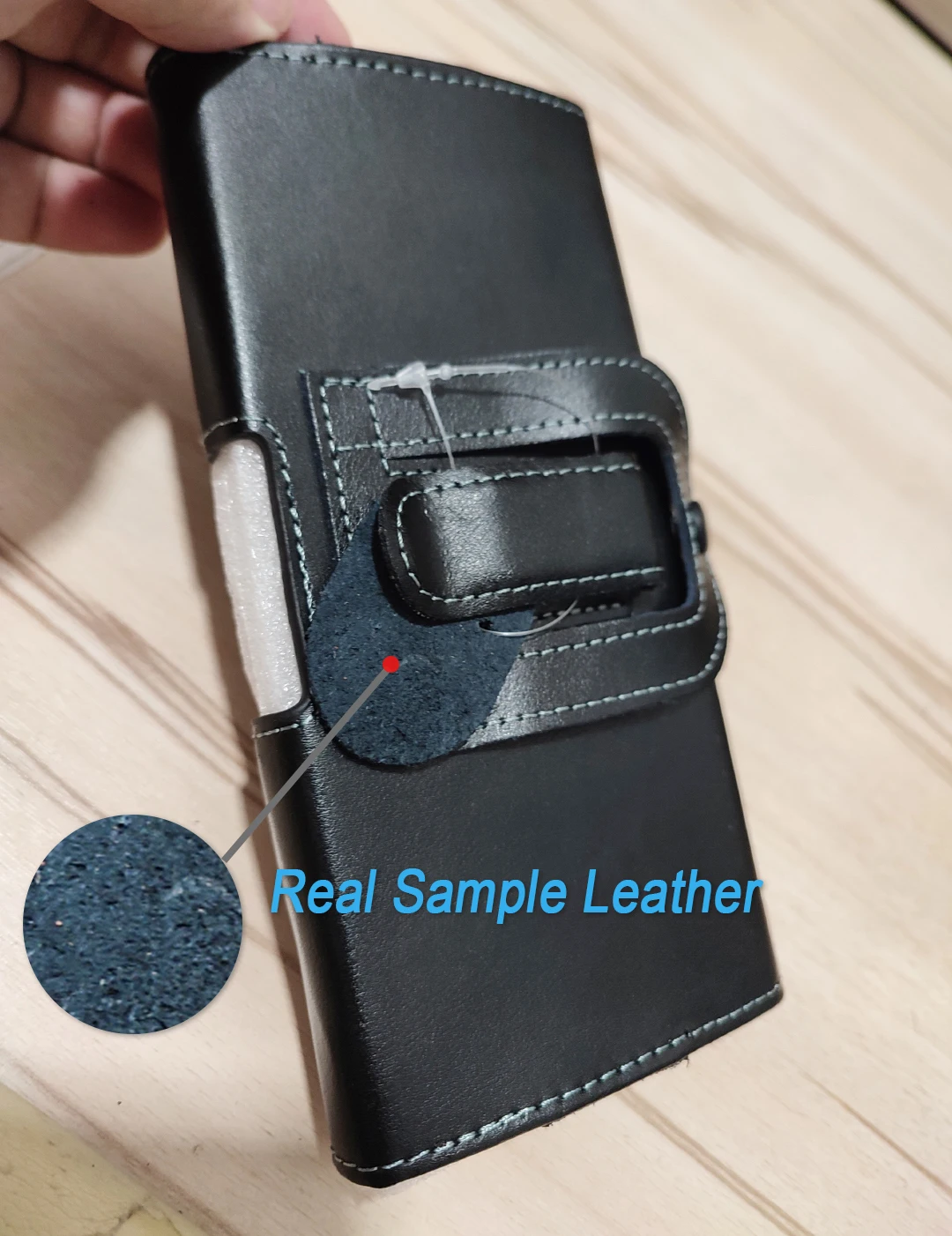 Genuine Leather Belt Clip Phone Case Men's Waist Bag Holster Pouch