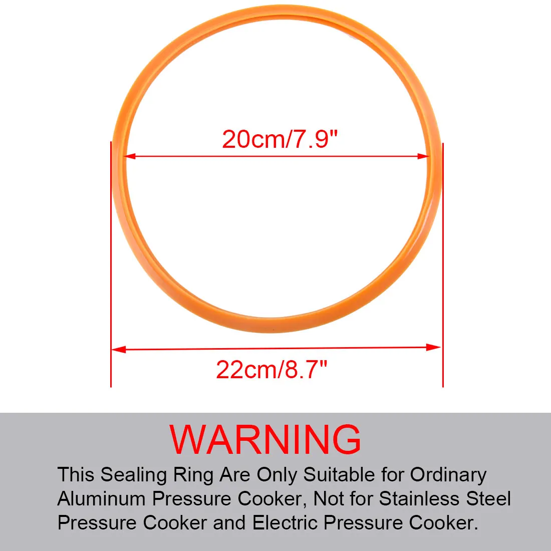 2pcs Pressure Cooker Sealing Silicone Home Pressure Cooker Seal O Ring Rubber Clear Replacement Gasket Cooking Tools 20/34/36cm