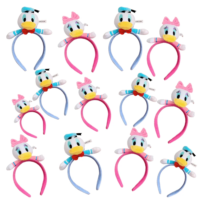 

Disney Donald Duck Ears Hairbands Girls Cute Mickey Minnie Headbands Women Soft Daisy Hair Accessories Kids DIY Xmas Party Gifts