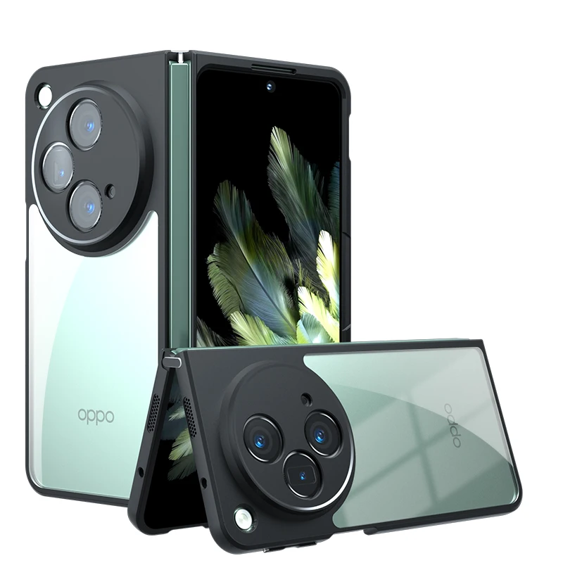 Shockproof Frosted Matte Folding Case - Anti-Fingerprint, Transparent Design