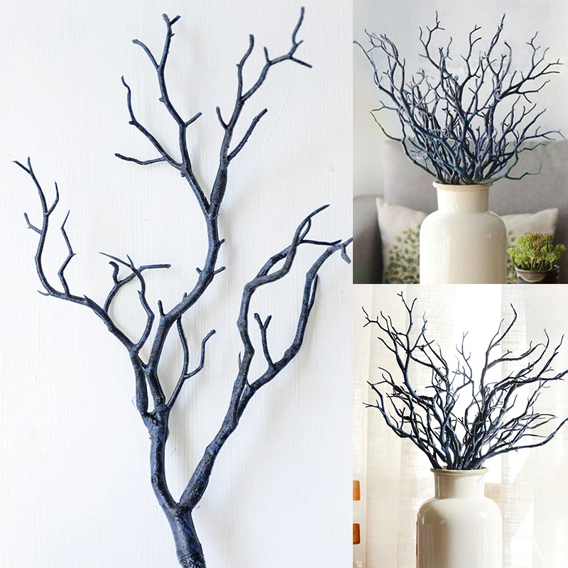 

Dried Tree Home Decor Peacock Coral Branches Art Simulation Plastic Leaf Plant Tree Branch DIY Antler Indoor Shop Decoration