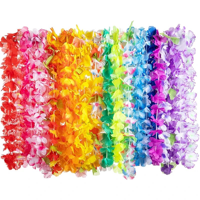 Hawaiian Flower Wreath Necklace for Summer Events