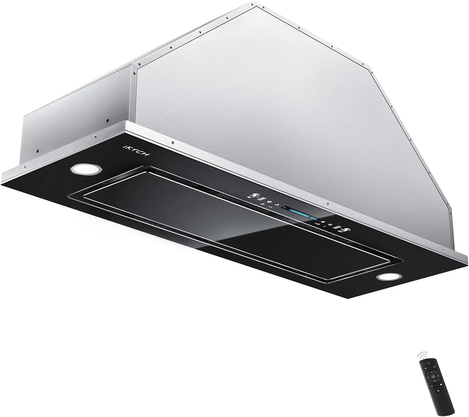 New 36" Range Hood Insert 900 CFM Ducted/Ductless Range Hood with 4 Speed Fan Black Stainless Steel
