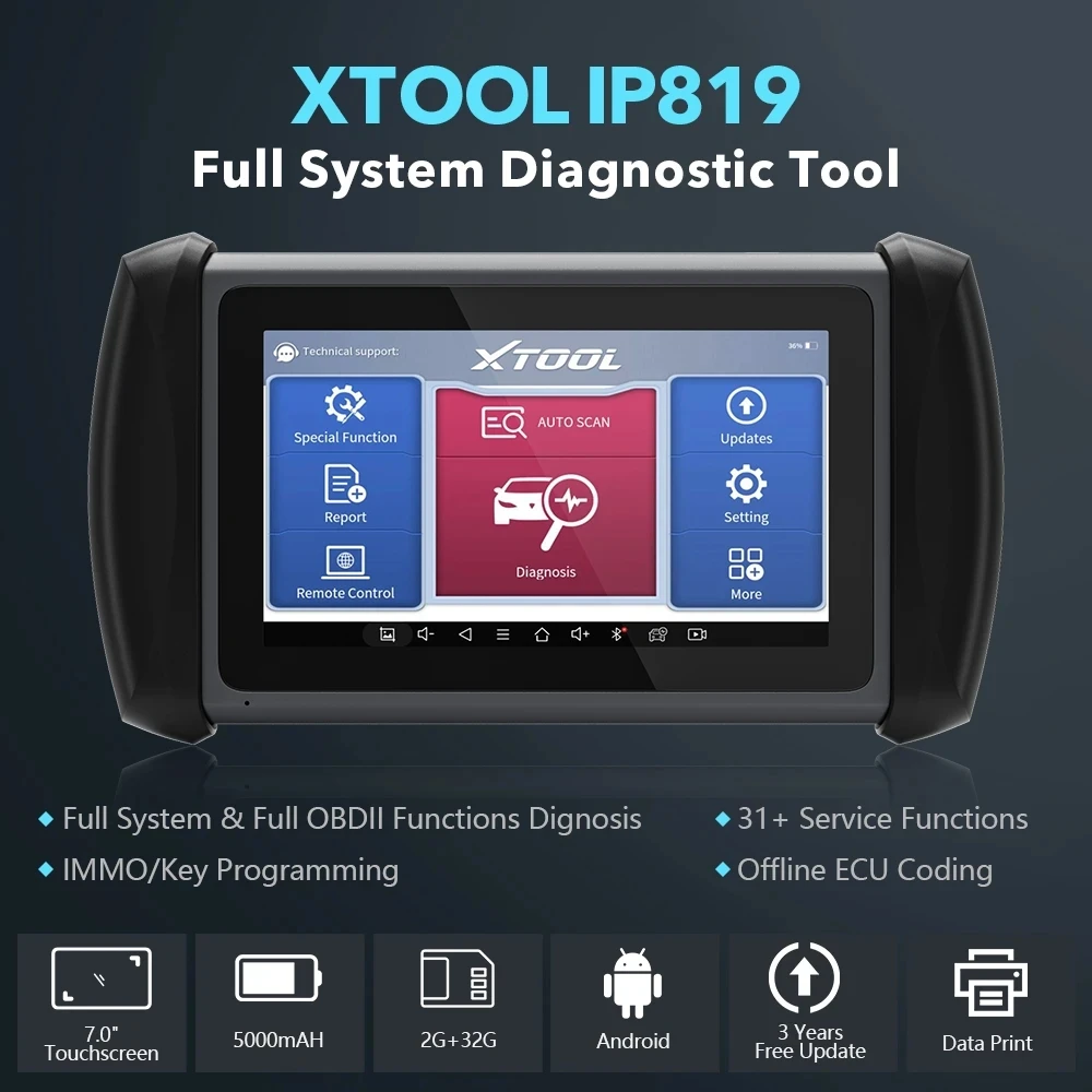 2023 XTOOL Inplus IP819 OBD2 Automotive Scanner Tool Support Full System ODB2 OBD2 Scanner
