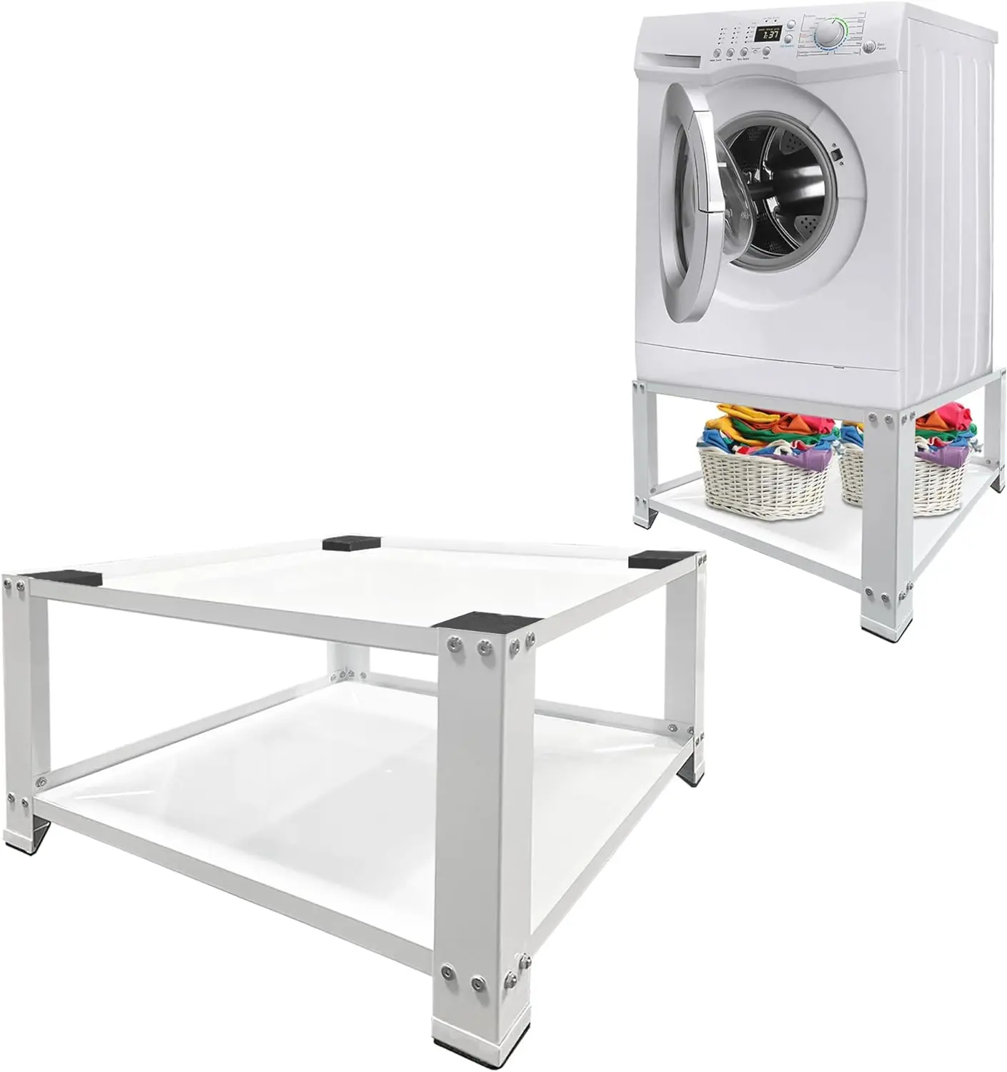 

Pedestal 28" Wide Fit 700lbs Capacity, Washing Machine Base Stand Dryer Base Platform Heavy Duty with 16" Height Water heater w