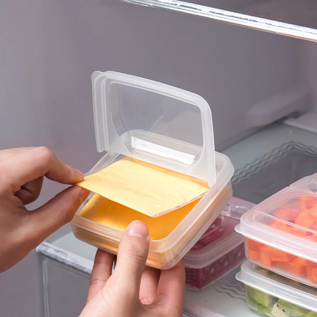 Récipient à Fromage Tranché En Plastique Transparent Pour Réfrigérateur