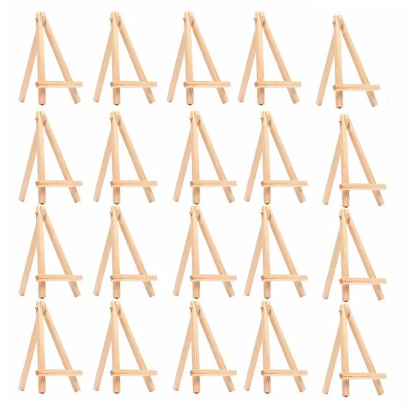 Wooden Easel 20PCS Mini Wooden Easel Art Painting Name Card Stand Display Holder Drawing for School Student Artist Supplies sketch easel