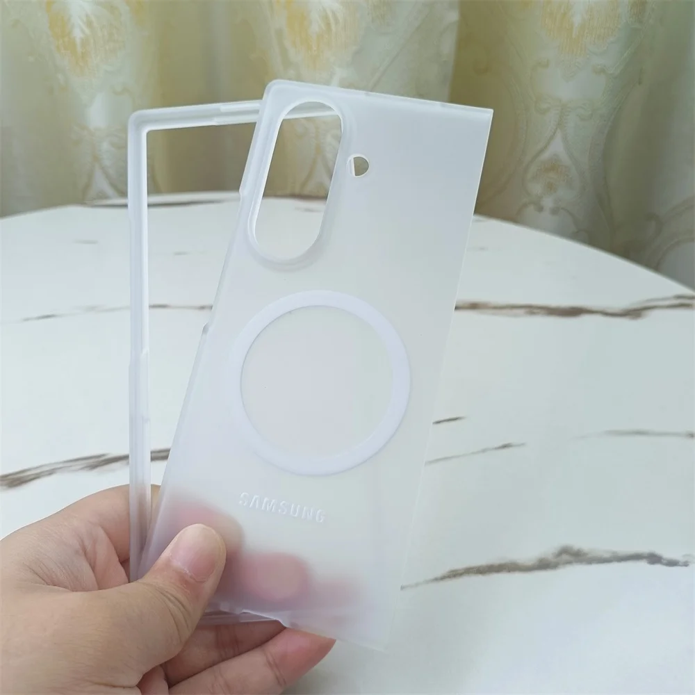 Ice Mist Transparent Magnetic Shockproof Phone Case - Hard Matte Back Cover
