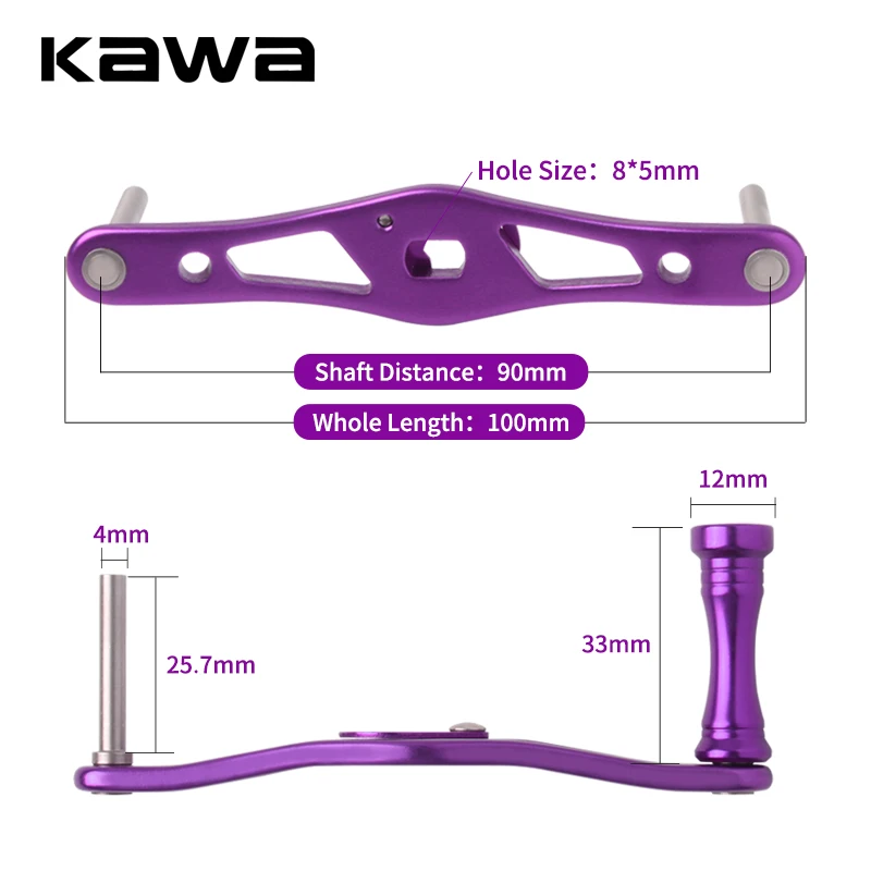 Kawa New 1pc Fishing Reel Handle Metal Handle Wit Alloy Knobs Suit A/D/S Casting Fishing Reel For Promotion DIY Tackle Accessory
