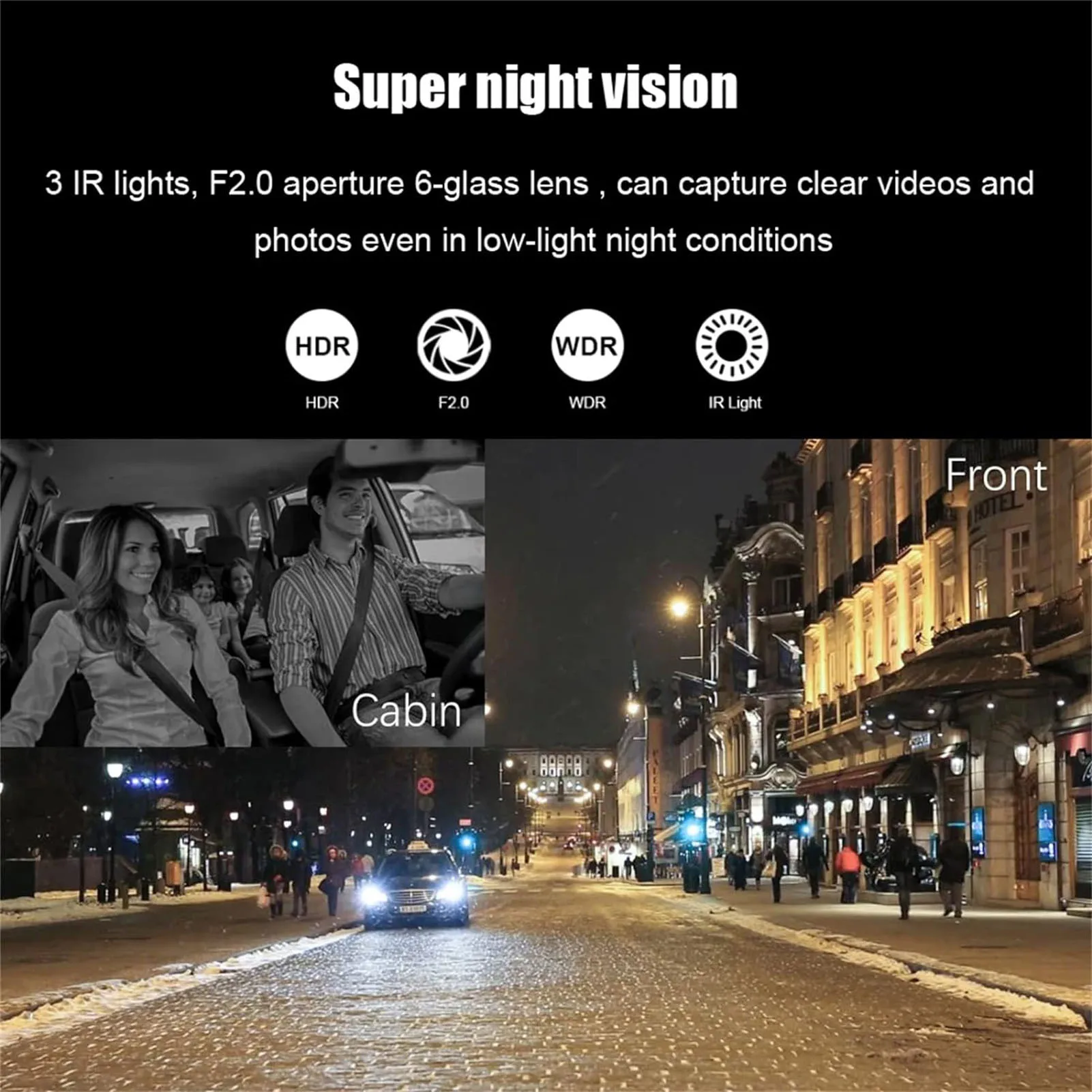 

Three Way Driving Car Camera Effectively Reduce Blind Spots Safe Driving Tool for Car Practical Accessories