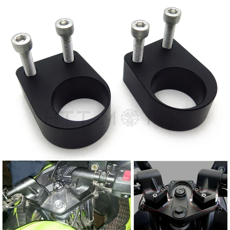 

Aftermarket Free Shipping Motorcycle Parts for 2013-2019 Kawasaki Ninja 300 300R 1" Inch Handle Bar Spacers Handlebar Risers