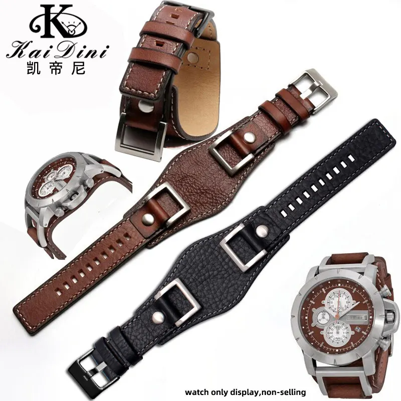 Premium Vintage Style Leather Watch Strap - Cowhide Wristband