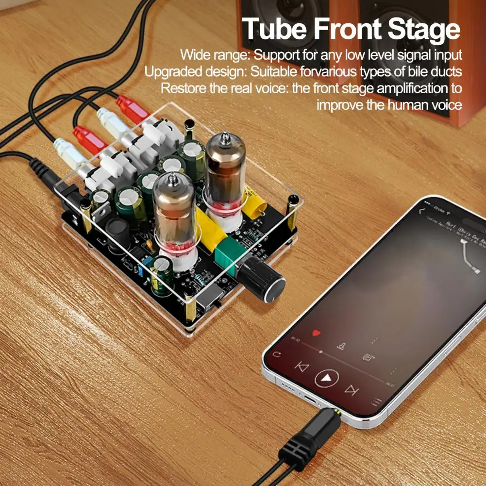 

Amplifier Boost 6j3 Upgraded Tube Preamp Board Enhance Audio Quality Adjustable Bands Amplifier For Various Power Sources 12-16V