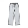 Street wear sports pants, casual wide leg pants with drawstring binding, men's new fashion, solid color casual pants, men's jogg
