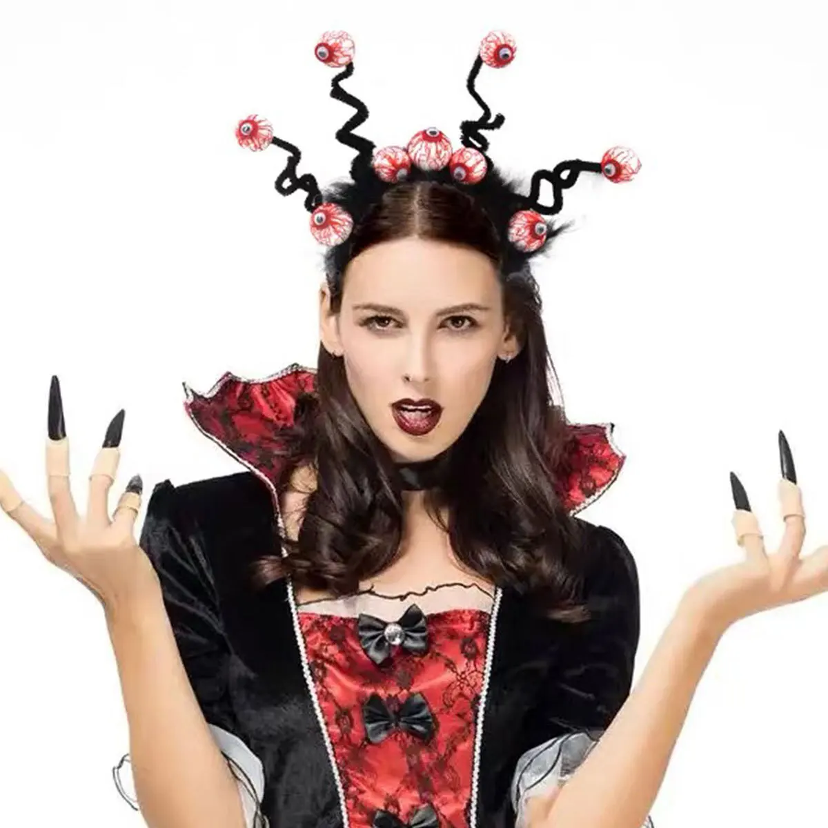 

Повязка для волос для ролевых игр на Хэллоуин, костюмы для макияжа, забавная повязка на голову с ужасным глазным яблоком для косплея, анимации, украшение для волос на Хэллоуин, Маскарад