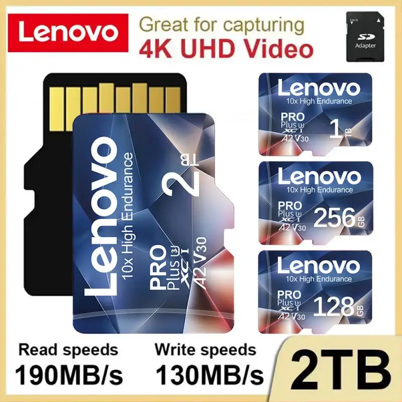 Scheda Sd Originale Lenovo 2Tb 128Gb 256Gb 512Gb Scheda Di Memoria Sd Scheda Video Ad Alta Velocità Class10 A2 Scheda Di Memoria Per Telefono