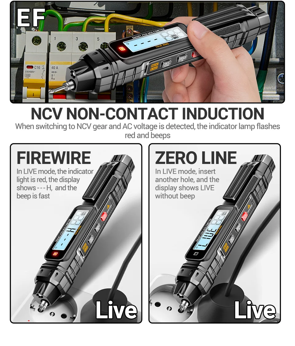 ANENG A3005 Pen Type Multimeter Digital Professional Mini AC/DC Voltage 4000 Counts Meter Resistance NCV Ohm Diode Tester Tools