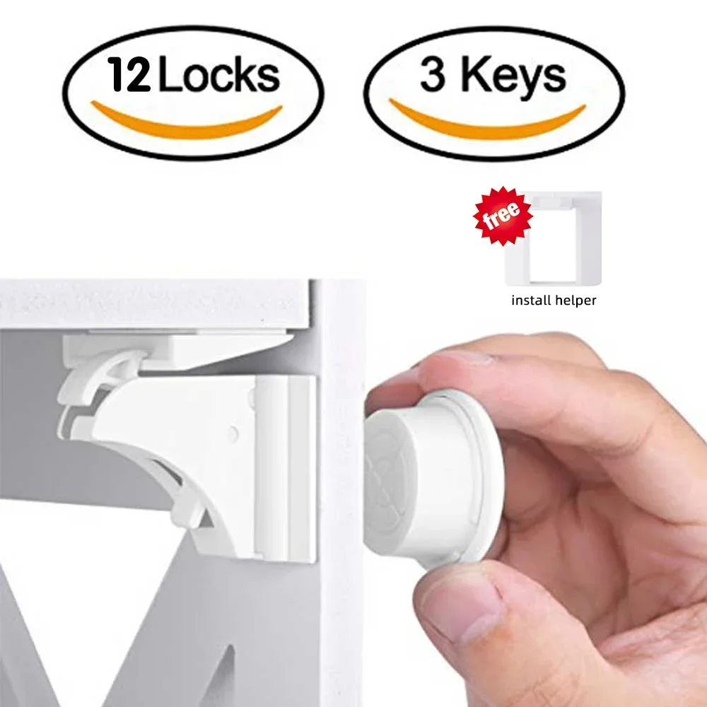 Child Lock Children Protection MagneticBaby Safety Lock Drawer Latch Cabinet Door Lock Limiter Children Security Locks