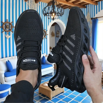 أحذية رياضية عصرية للرجال خفيفة الوزن للجري أحذية كرة سلة ممتصة للصدمات وصلت حديثًا أحذية رياضية شبكية أنيقة قابلة للتنفس 4