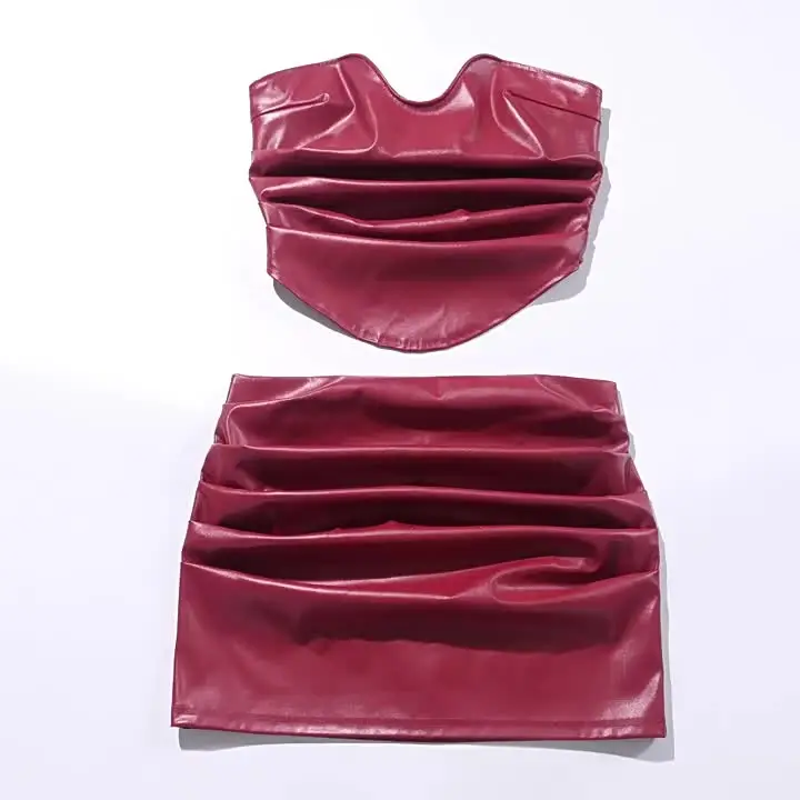 Gtpdpllt Комплект из искусственной кожи черный женский