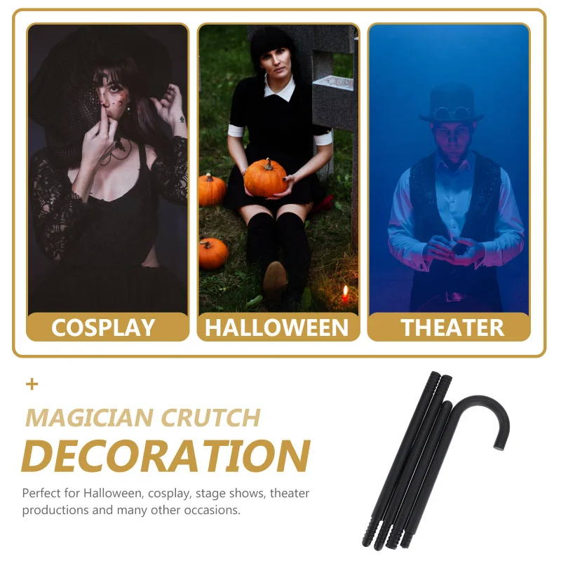 Description Picture 6 of itemParty Props Decorative Magician Crutch Stick Kids Halloween Costume Plastic Role Play Outfits Cane Peformance