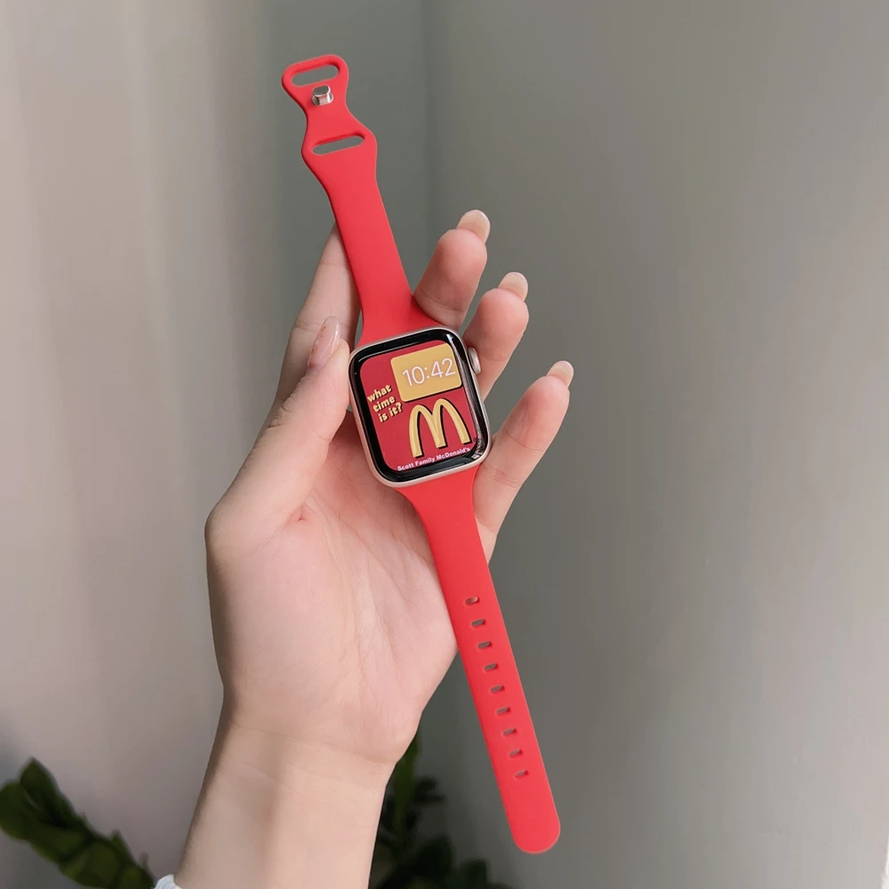 Silicone Loop Strap for Women - Durable Rubber Watch Band Replacement