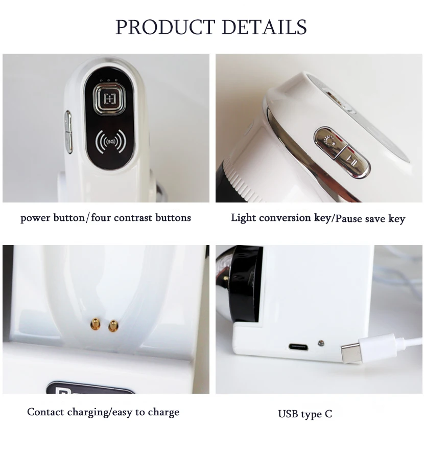 WIFI HD 5G Scalp/Skin /Hair Follicle Detector Rechargeable UV Testing Analysis Magnifier Professional 50X/200X Skin Analyzer skin tester scalp detector dermatoscope magnifier