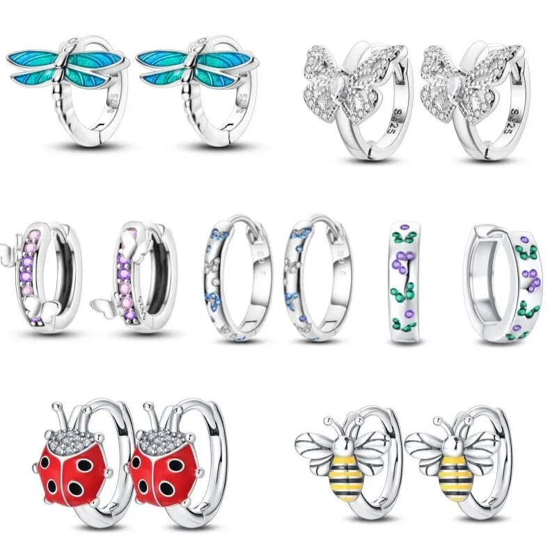 Silver Stud Earrings Dragonfly 925 Sterling Silver for Women Party Wedding Engagement Gift