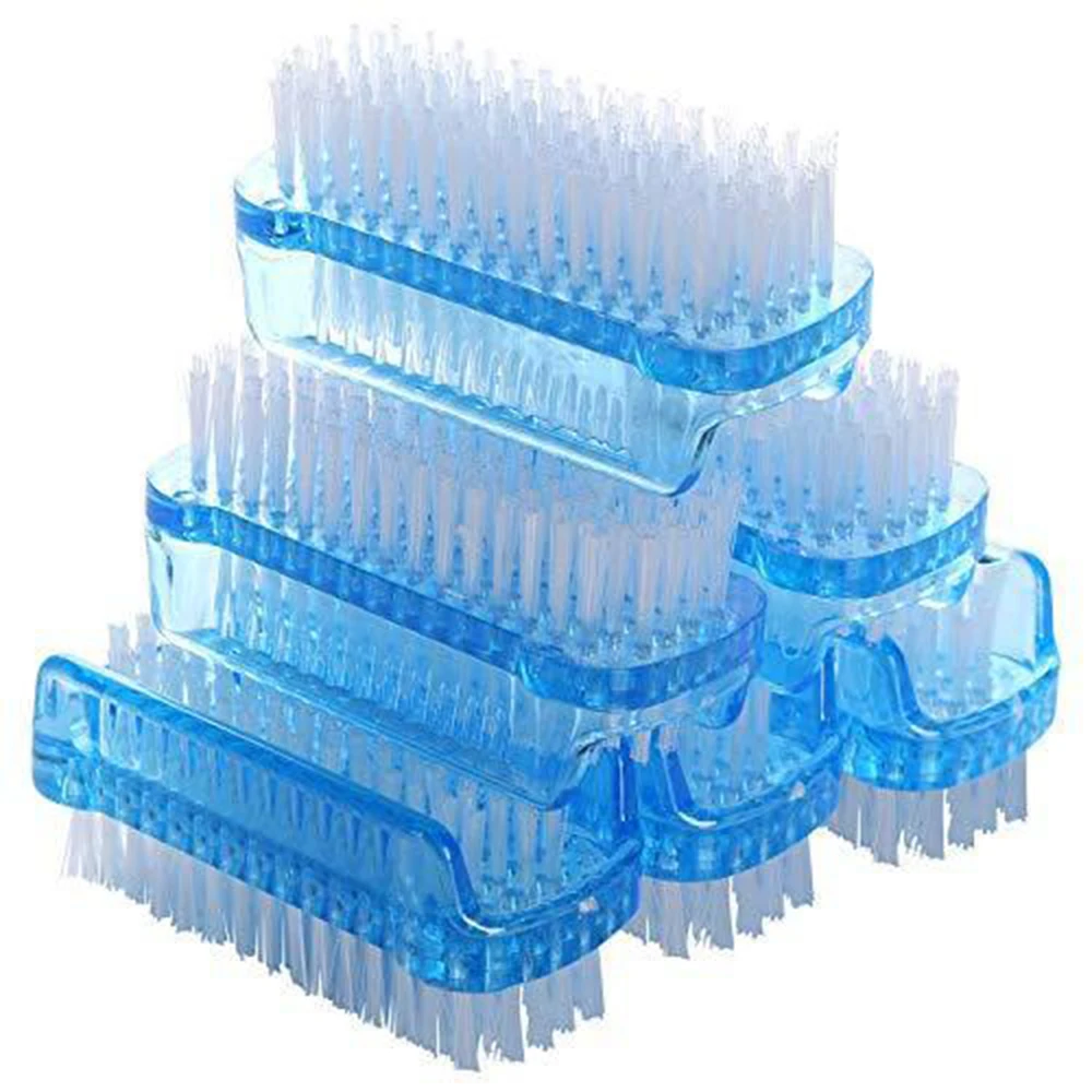 Nail Cleaning Brush 10/20/30/50Pcs Plastic Nail Dust Powder Cleaning Brush Double Sided Hand Fingernail Toes Scrubbing Brush Cleaner Pedicure Scrub