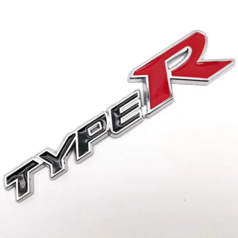3D 금속 유형 S 로고 유형 R 엠블럼 문자 혼다 어코드 Civic FK2 FN2 EP3 유형 S R 스티커 액세서리 용 자동차 트렁크 배지