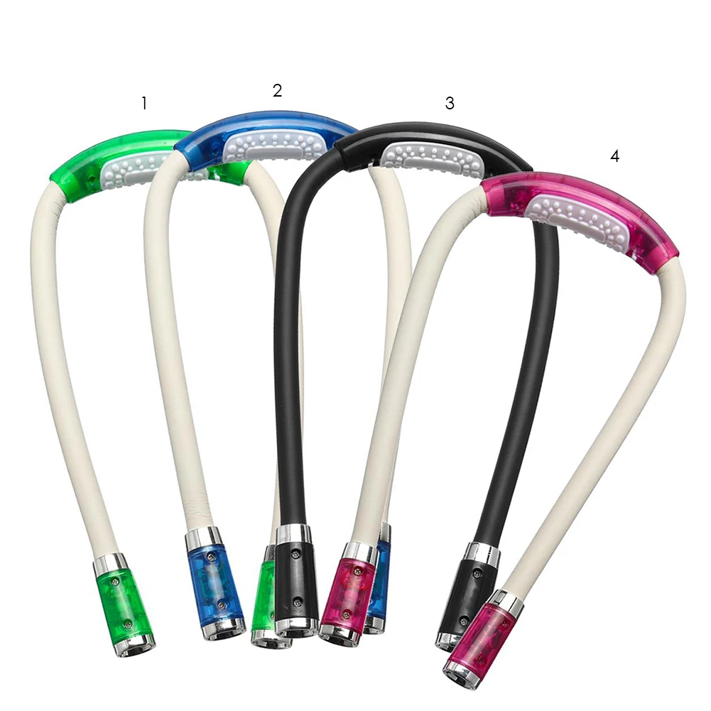 Flexible Adjustable LED Light Neck Book Night Lamp Energy Saving for Study Reading Outdoor Running Accessories