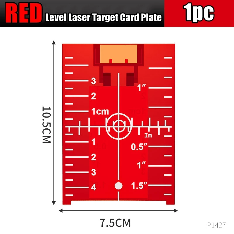 Laser Level Target Board Red/Green Line Beam Distance Plate Inch/cm Leveling Board Tool Hanging On Wall & Floor
