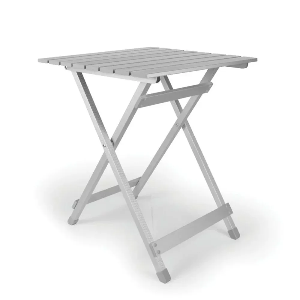 

Camco (51891)Folding Aluminum Large Side Table | Ideal for RVs, Campsites,Picnics, Patios, and More | Aluminum, Silver