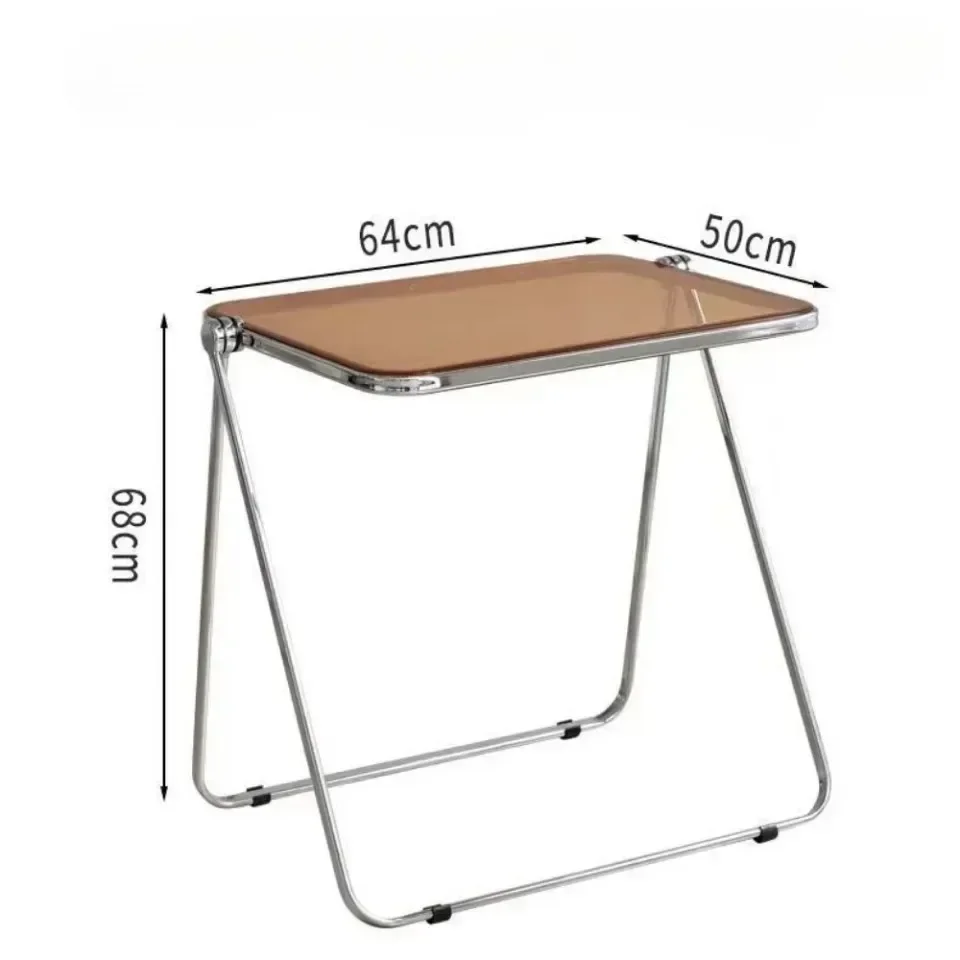 Description Picture 4 of itemAcrylic Folding Desk Portable Small Table Study Desk Balcony Computer Table Mini Bedroom Bed Side Table Furniture Living Room