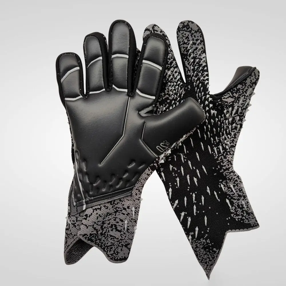 1 Pair Anti-Slip Kids Goalie Gloves Finger Protection Cushioning Goalkeeper Gloves Breathable Wear Resistant Soccer Match