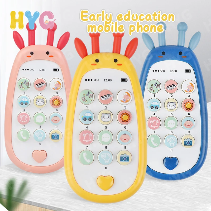 Simulation baby toys mobile phone children's phone teether music story bilingual early education toys 6
