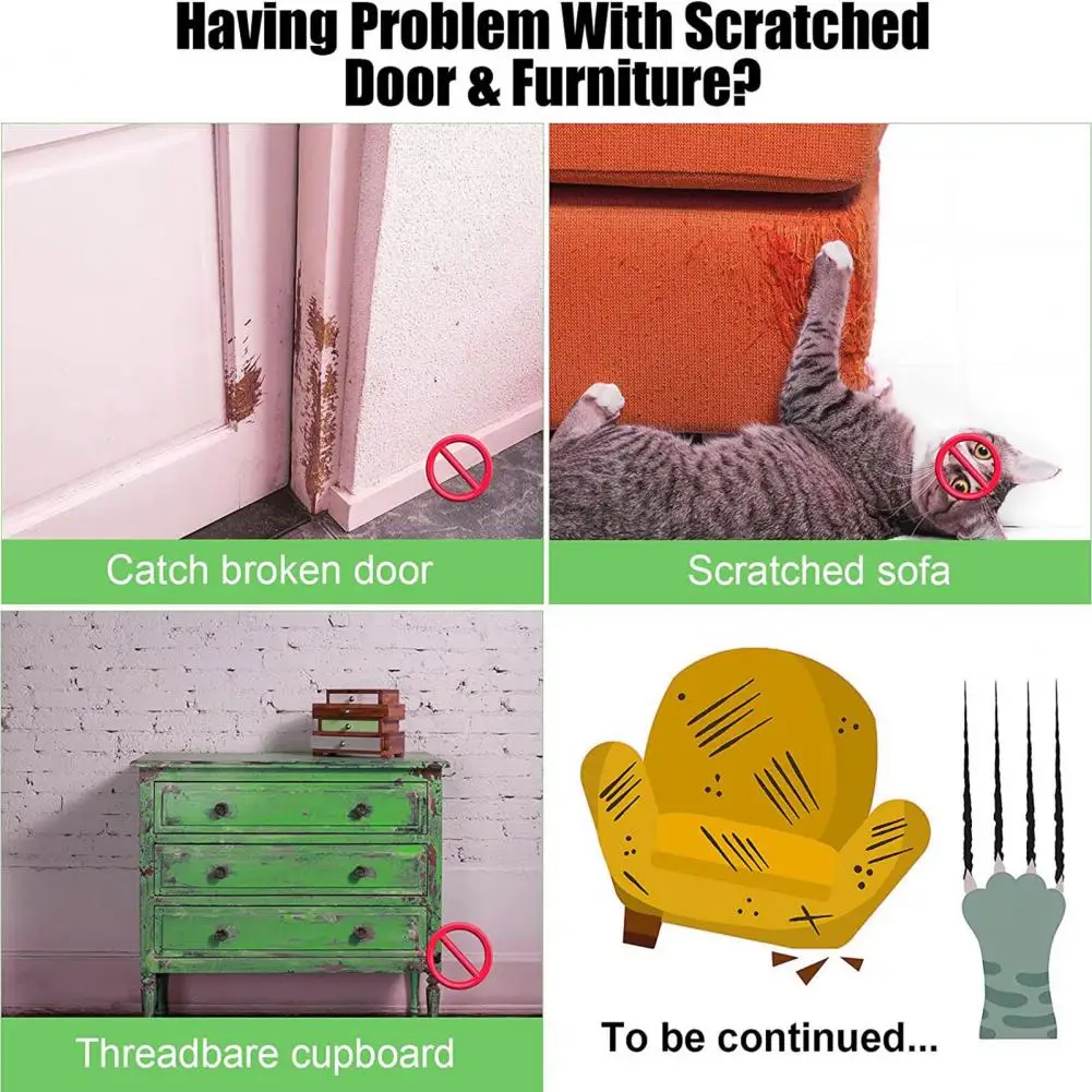 Pet Door Panel Protector Pet Scratch Door Protector Set Anti-scratch Tape for Furniture Cat Dog Frame Guard Sofa Couch Carpet