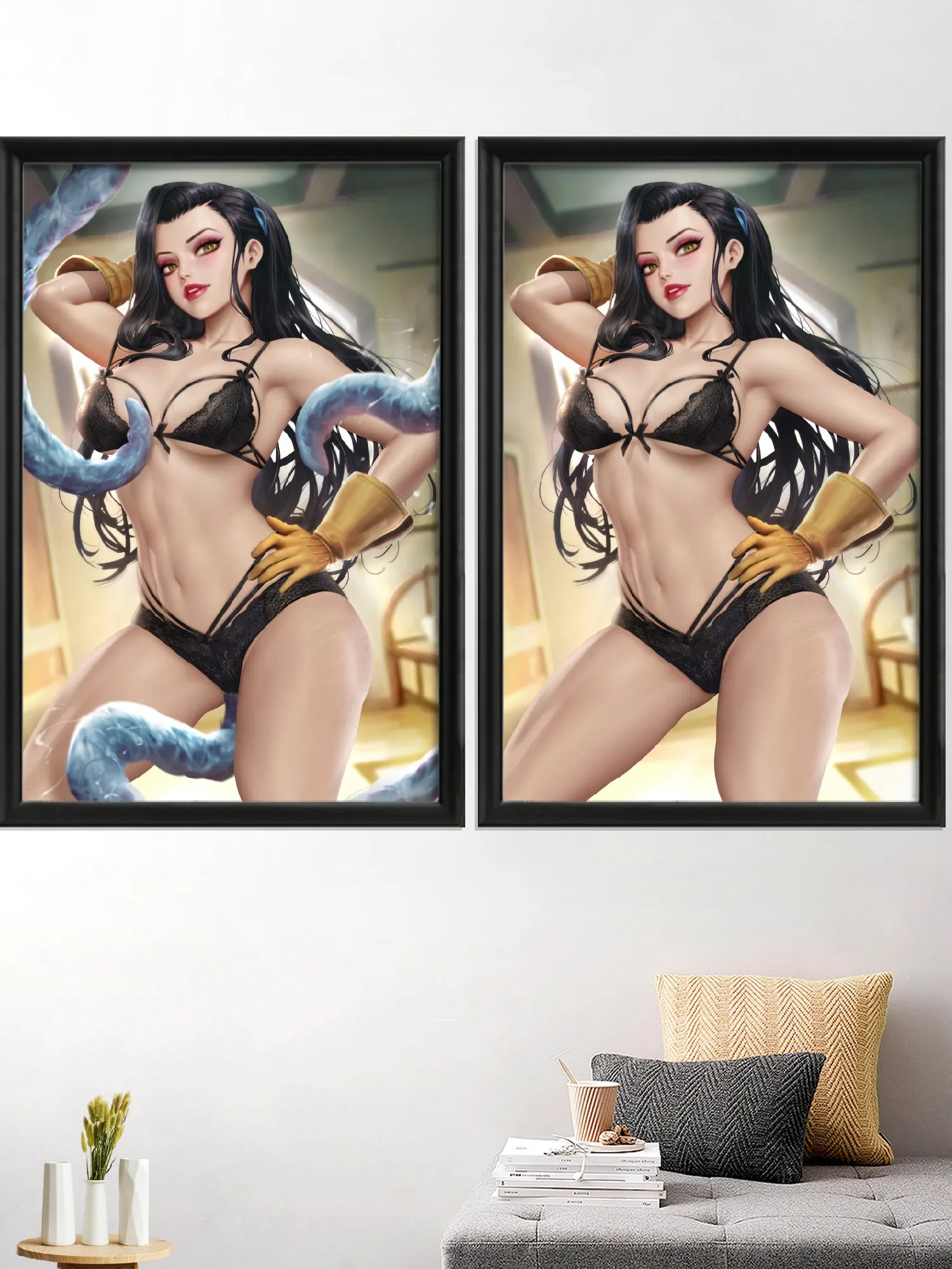 Asami Suki Anime Cartoon Sexy Nude Girl Game Avatar Art-Poster Silk Decoration Home Wall Living-Bedroom Custom Picture Prints picture