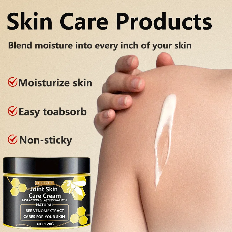 Joint skin care cream, fast-acting and long-lasting warmth, with natural bee venom extract to care for your skin