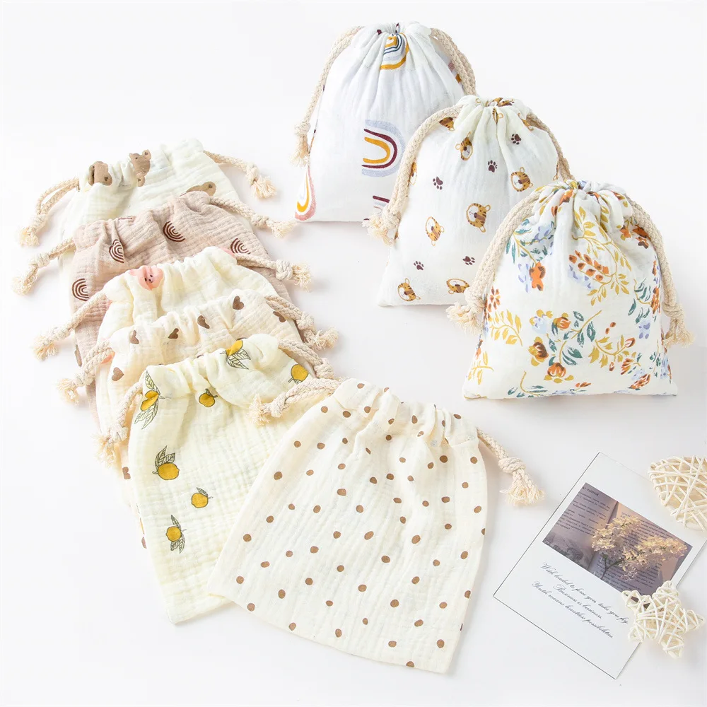 String Diaper Bag Baby Disposable Diaper Comfort Saliva Towel Storage Bag Handbag Baby Boys Girls Bottle Trolley Hanging