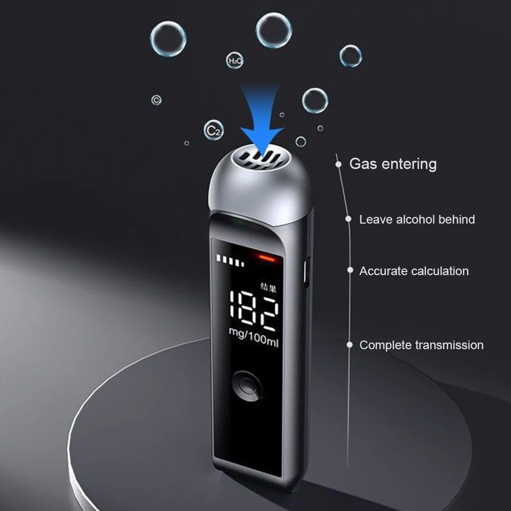 Alcoholometer Portable Alcohol Test Tools Professional Accuracy Breath Alcohol Tester Breathalyzer Detector 200mAh