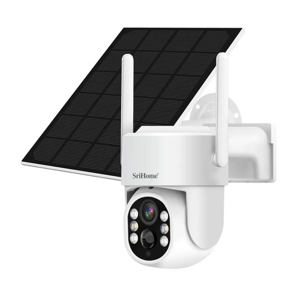 Srihome Dh005 4Mp Solar Power Low Comsunption Wifi Ip Camera Full Color Ai Rilevamento Umanoide Home Security Ptz Cctv Monitor