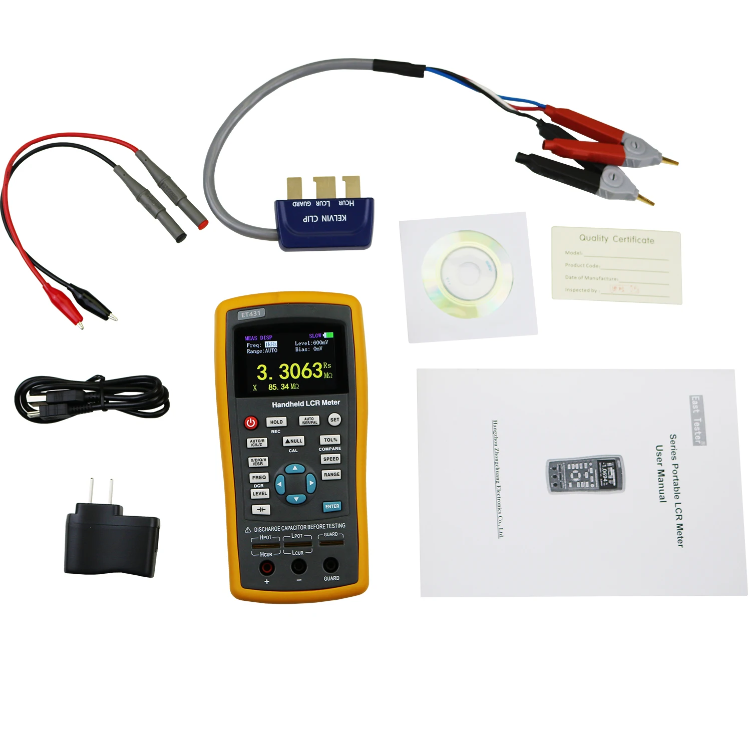 Handheld digital lcr ponte medidor portátil capacitância tester