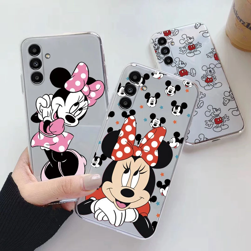 Custodia Per Telefono Anime Trasparente Topolino Per Samsung A04S Cover Coque Soft Luxury Fundas Per Samsung Galaxy A 04S Shell Cute Cartoon
