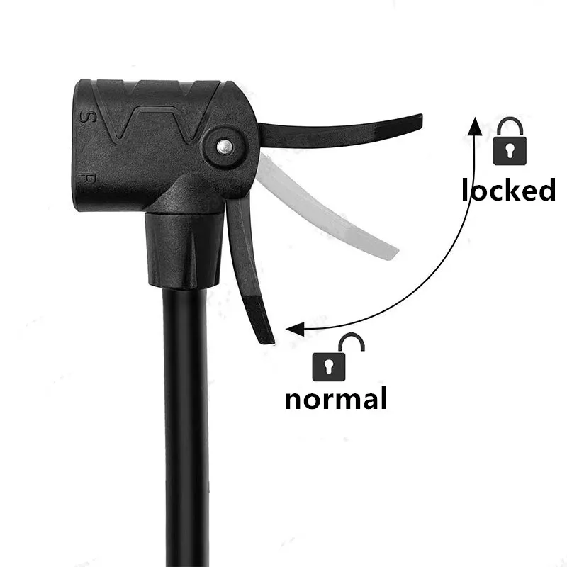 M6 thread locking air chuck with air tube standard tire valve fine thread suitable for M6 thread integrated pump air chuck