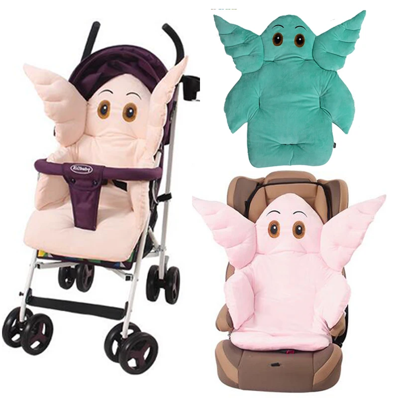 

Flying Elephant Velvet Baby Stroller Seat Cushion Pink Car Safety Seat Cotton Pad Dining Chair Insulation Anti-knock Mat