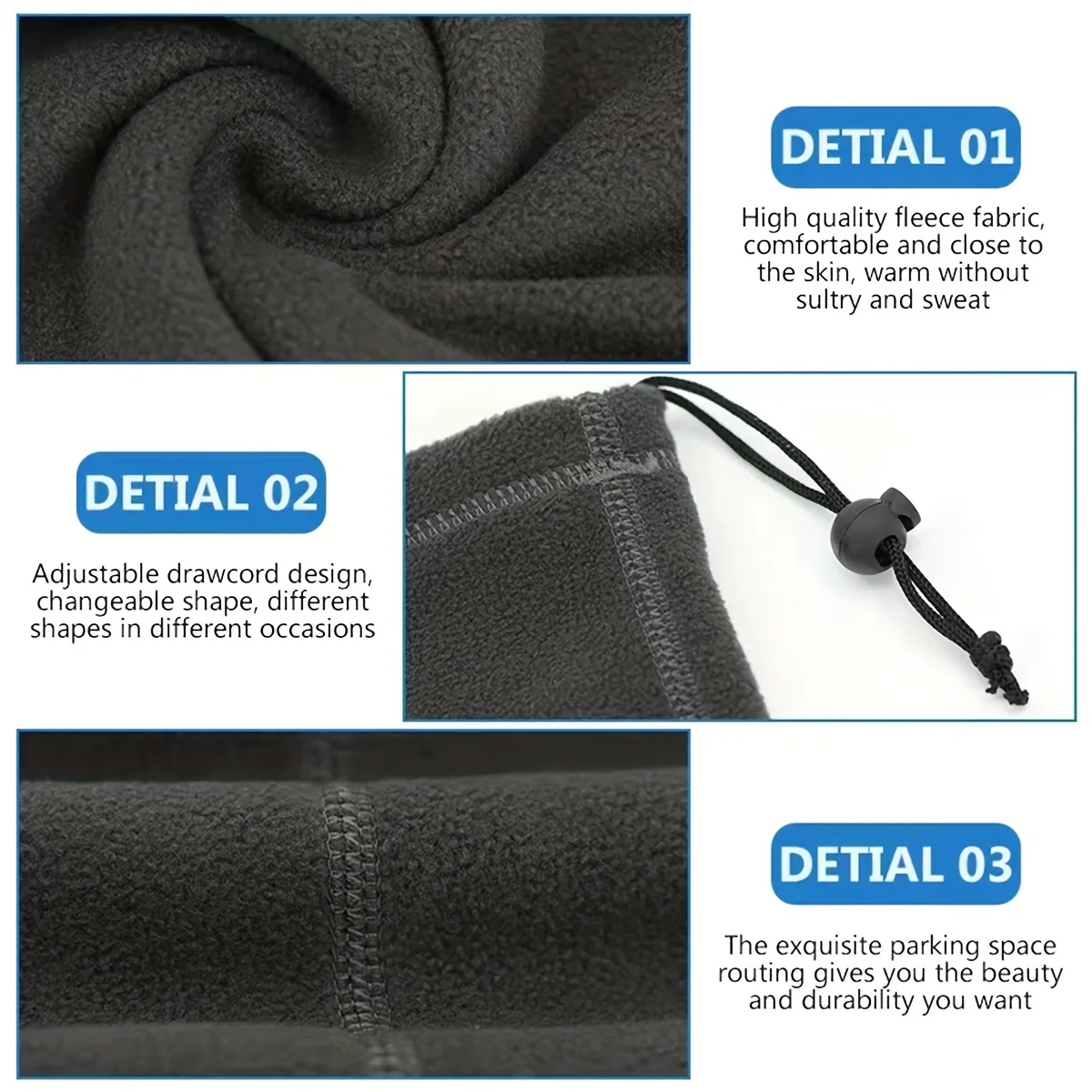 Polar Fleece Neck Tube Ear Warmer Fishing Skating Running Sport Scarf Face Mask Camping Hiking Neck Warmer Warm Cycling Headwear