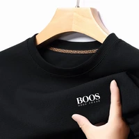 T-shirt à manches courtes pour hommes, décontracté et à la mode, haut confortable à col rond, nouvelle collection été 4
